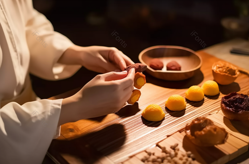 传统文化自制月饼中秋冰皮夹馅月饼制作图像摄影,高清,摄影图,摄影图片,图片大全,摄影图免费下载